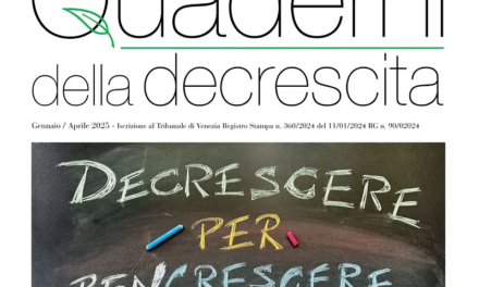 Nuovo numero dei “Quaderni della decrescita”