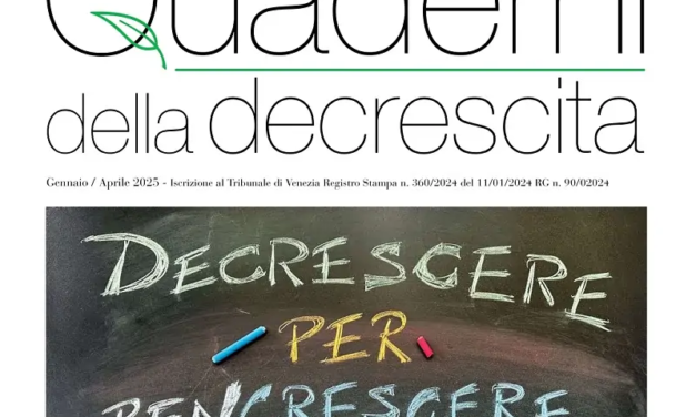 Nuovo numero dei “Quaderni della decrescita”