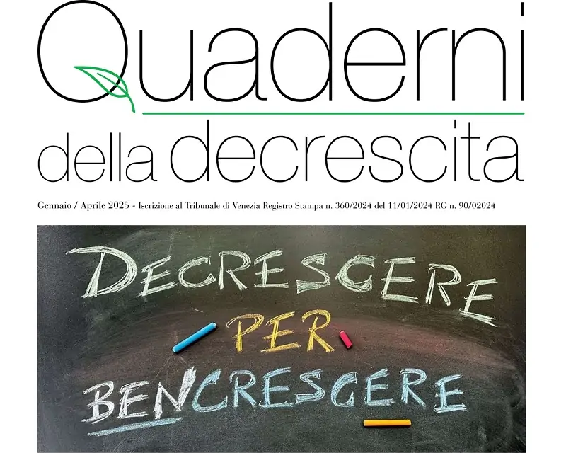 Nuovo numero dei “Quaderni della decrescita”