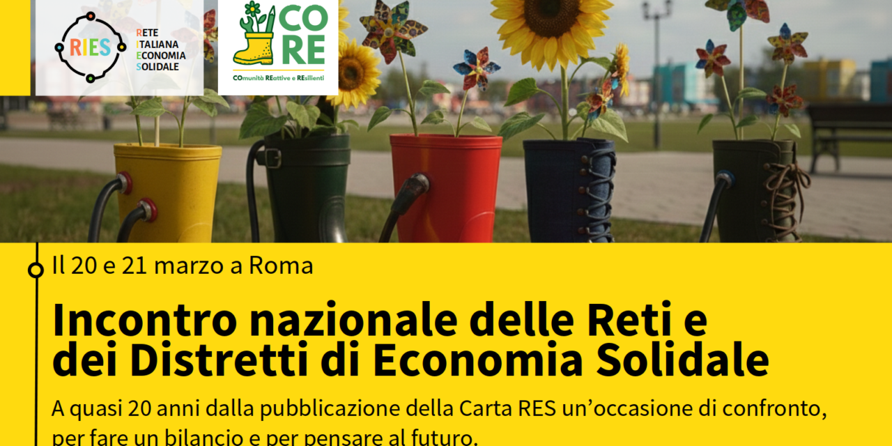 20-21 marzo 26: Incontro nazionale delle Reti e dei Distretti di Economia Solidale