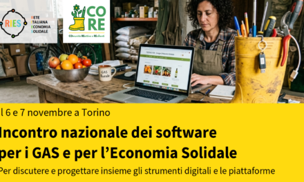 6-7 novembre 26: Incontro nazionale dei software per i GAS e per l’Economia Solidale